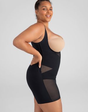 Open-Bust Mid-Thigh Bodysuit